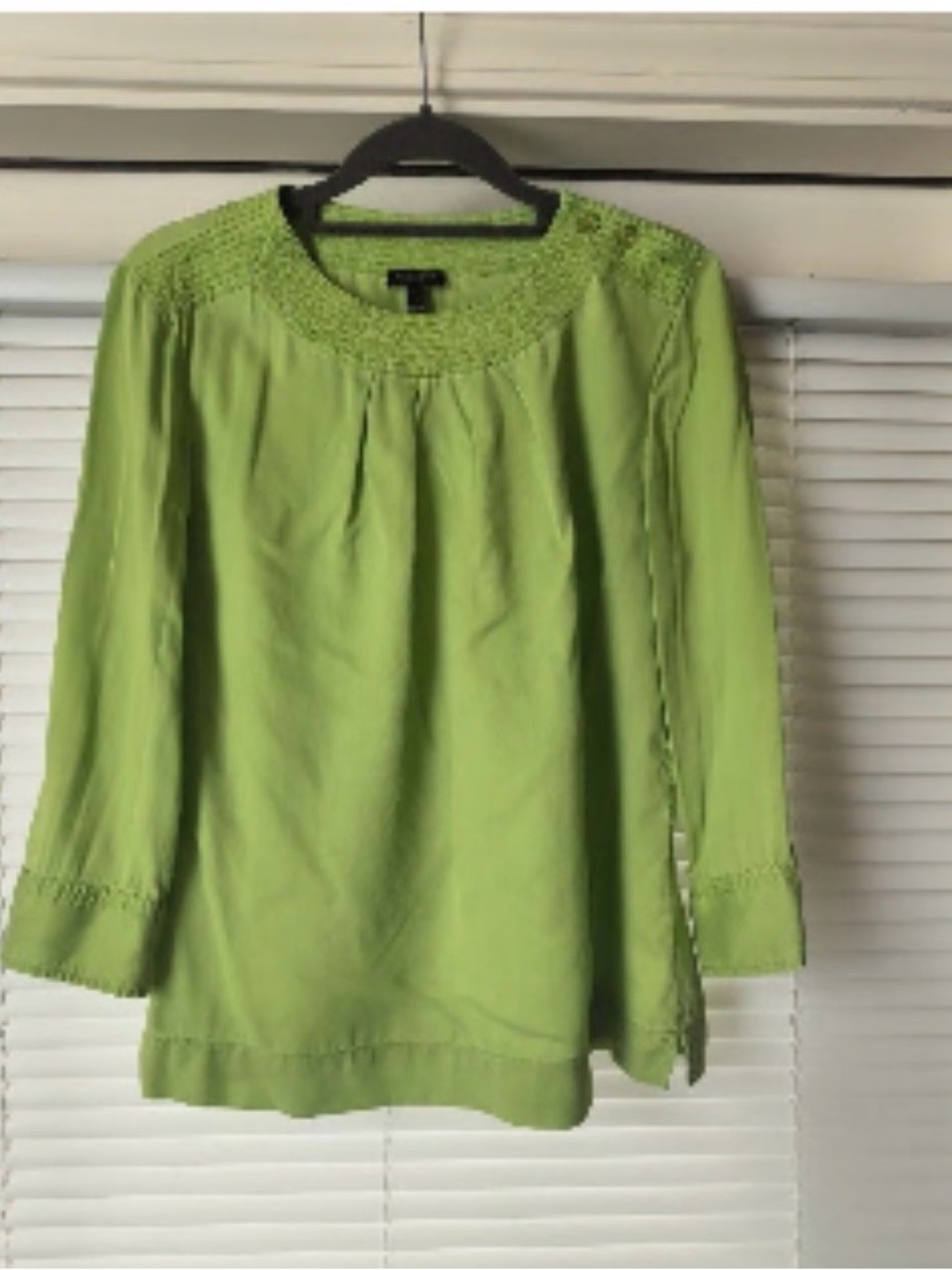 Talbots Petite Lime Green Blouse - 8P Top